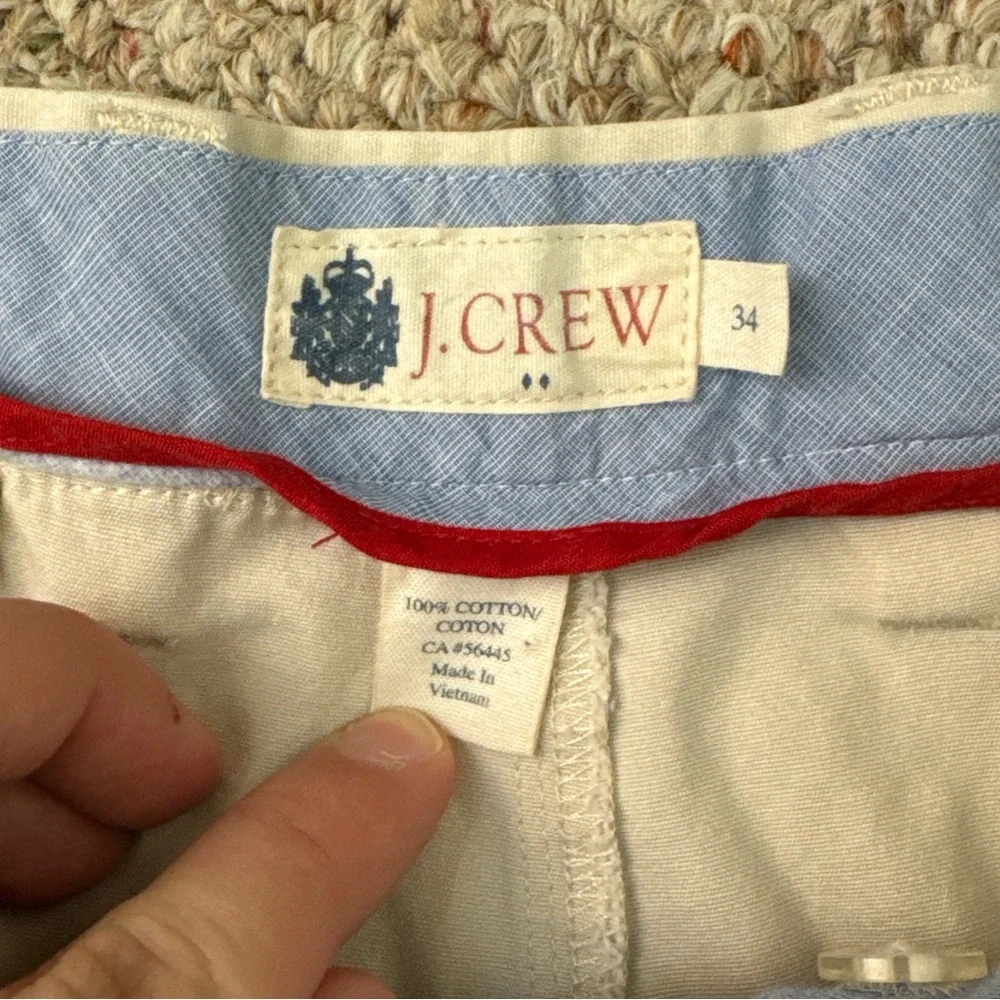 J. Crew Men's Off-White Flat-Front Chino Shorts 34 - Picture 2 of 5